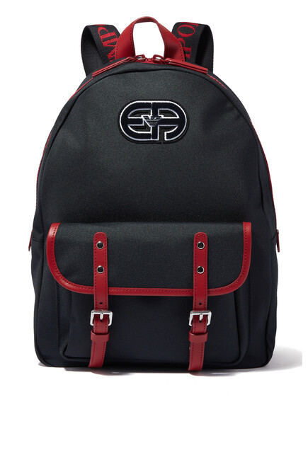 Logo Patch & Tape Strap Backpack
